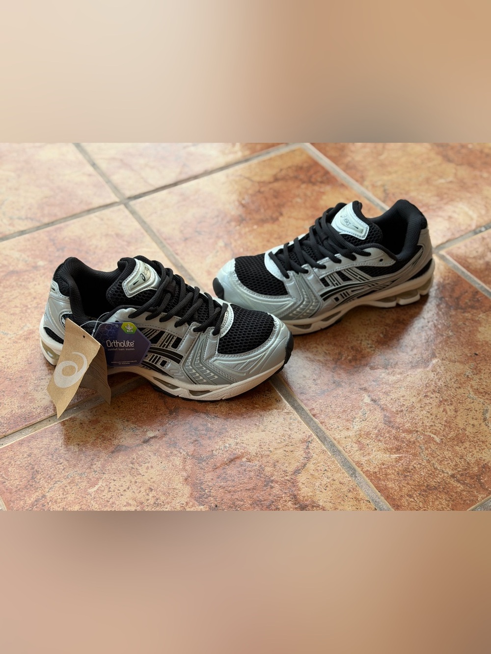 Size 8 Men’s And Women’s 9.5 - Asics Gel Kayano 14 Black and Silver Athletic